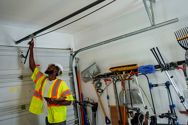 Professional Garage Door Panel Replacement technician working in Plumas Lake, CA